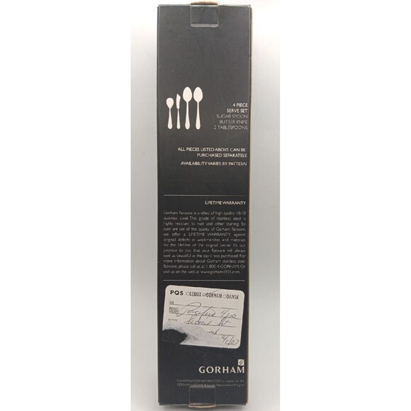 New! Gorham Pacifico 18/10 Stainless Steel Flatware Serving Set (4 PC) - Picture 5 of 7